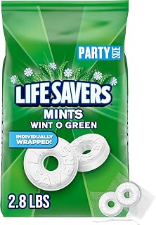 LIFE SAVERS Wint-O-Green Breath Mints, 44.93 oz Party Size Bulk Hard Candy - Individually Wrapped for Fresh Breath