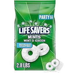 LIFE SAVERS Mints, Bulk Hard Candy Wint-O-Green Breath Mints, 44.93 oz Party Size