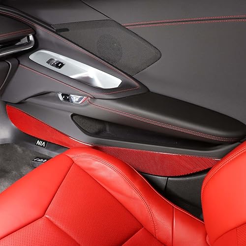 Miniatura 8 de CHEAYAR Kit antipatadas de fibra de carbono real suave 3D compatible con Corvette C8 Stingray Z06 Z51 2020 2021 2022 2023 Accesorios de decoración