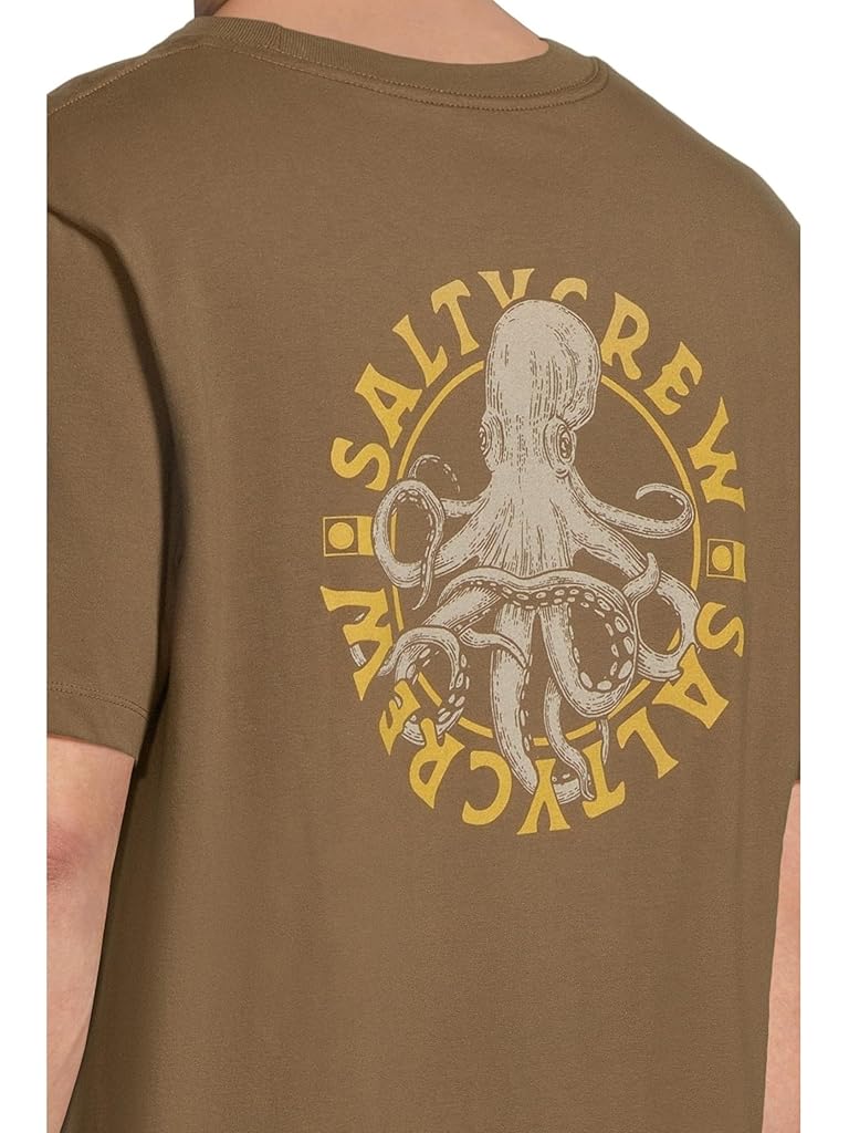 Brown Salty Crew Tentacles Short Sleeve Tee