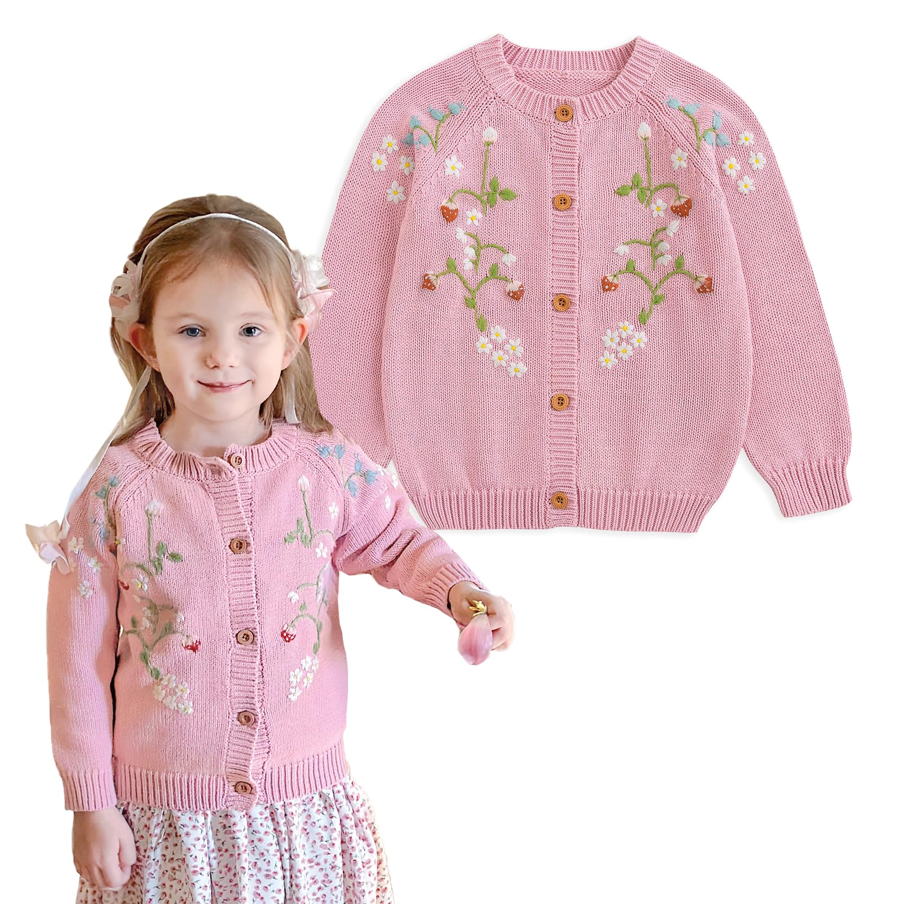 Simplee kids Toddler Girls Knit Cardigan Sweater
