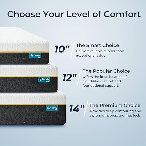 Miniatura 7 de Colchón de espuma viscoelástica de tamaño completo de 10 pulgadas, colchón de espuma viscoelástica refrescante en una caja, colchón de tamaño