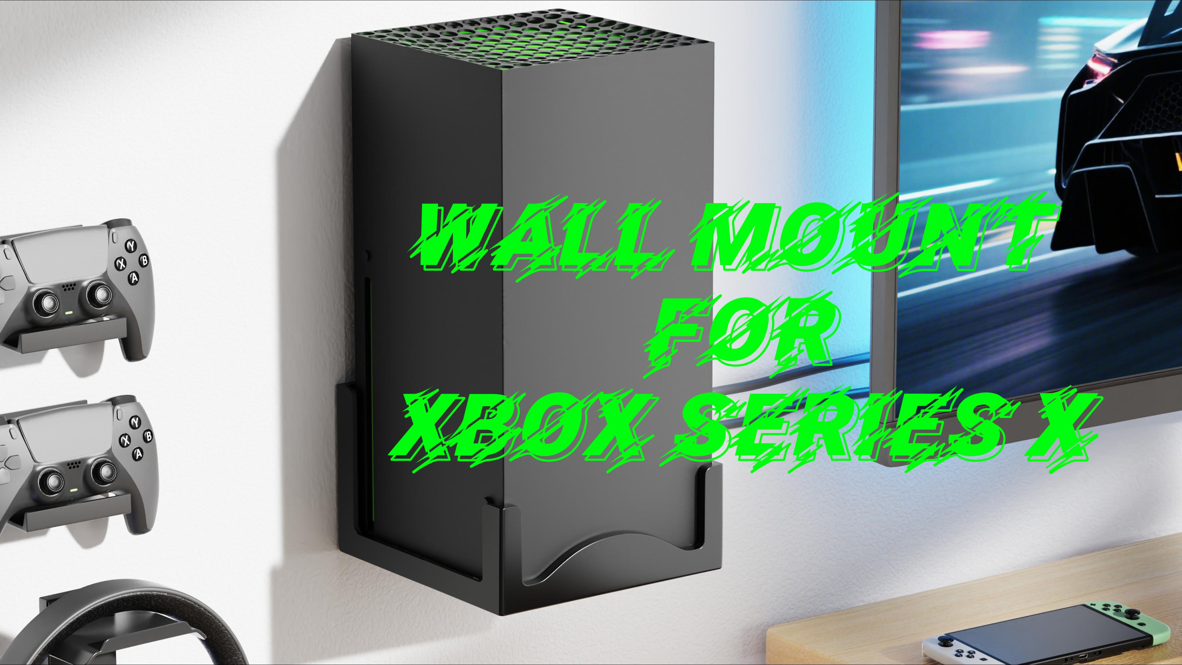 Wandhouder compatibel met Xbox One Originele Console Beugelhouder (Set van 4, Rechts) - Zwart
