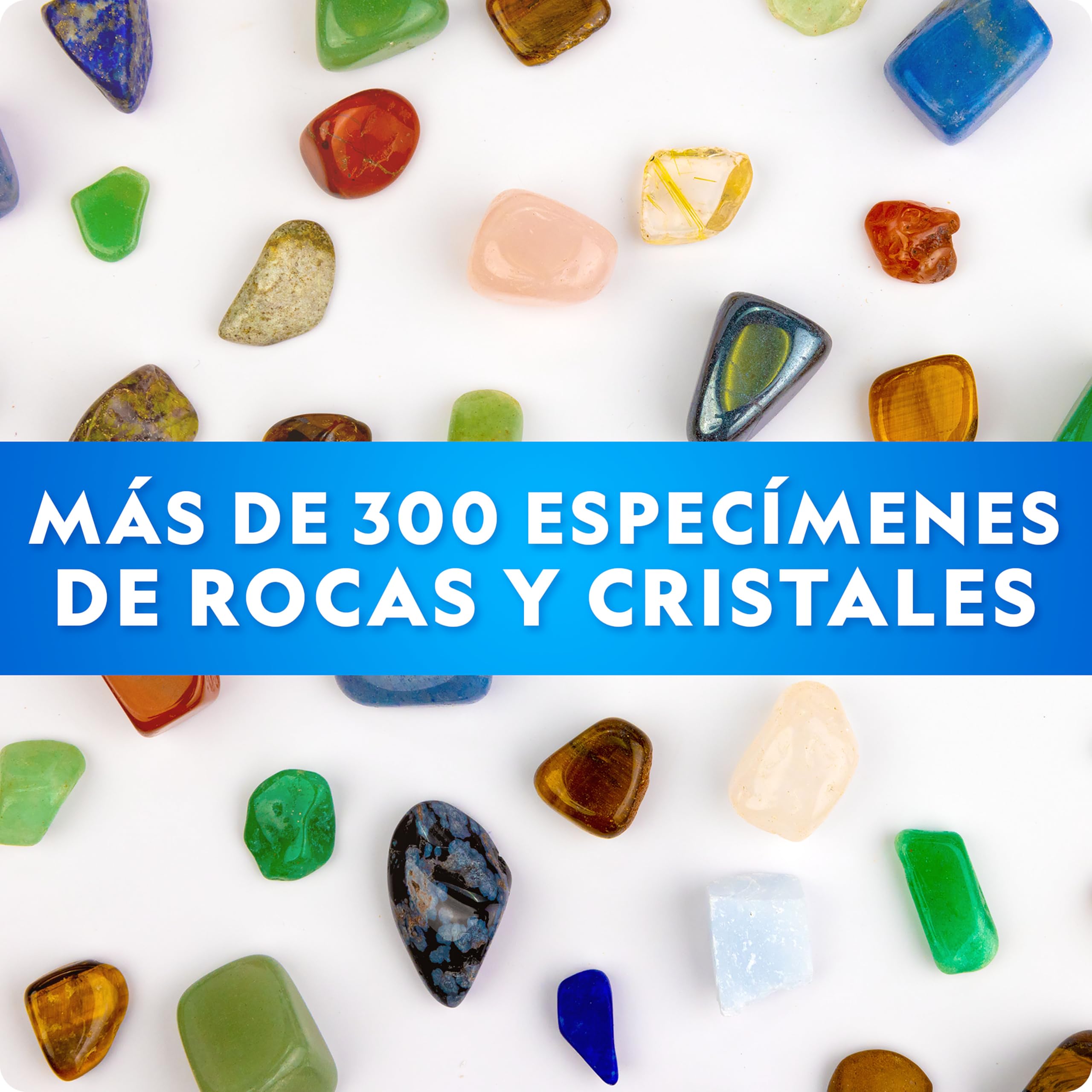 National Geographic Colección de Piedras para niños – 300 Piedras Preciosas, minerales y Cristales, Juego de geología
