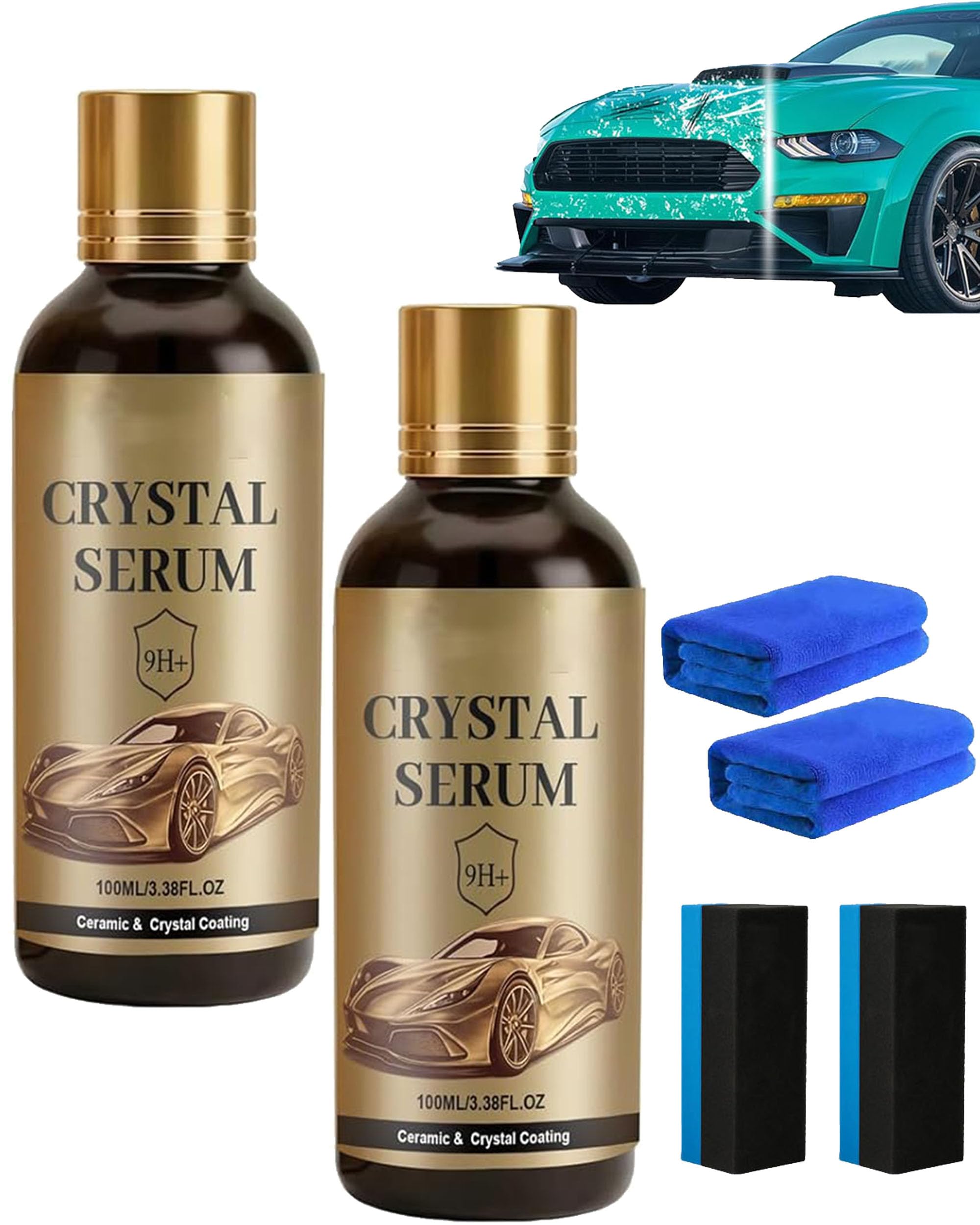 Générique Revêtement céramique Serum version 2026 Revêtement au graphène 9H – Nano-revêtement multifonction pour la restauration de la peinture, du verre et des (2Pcs)