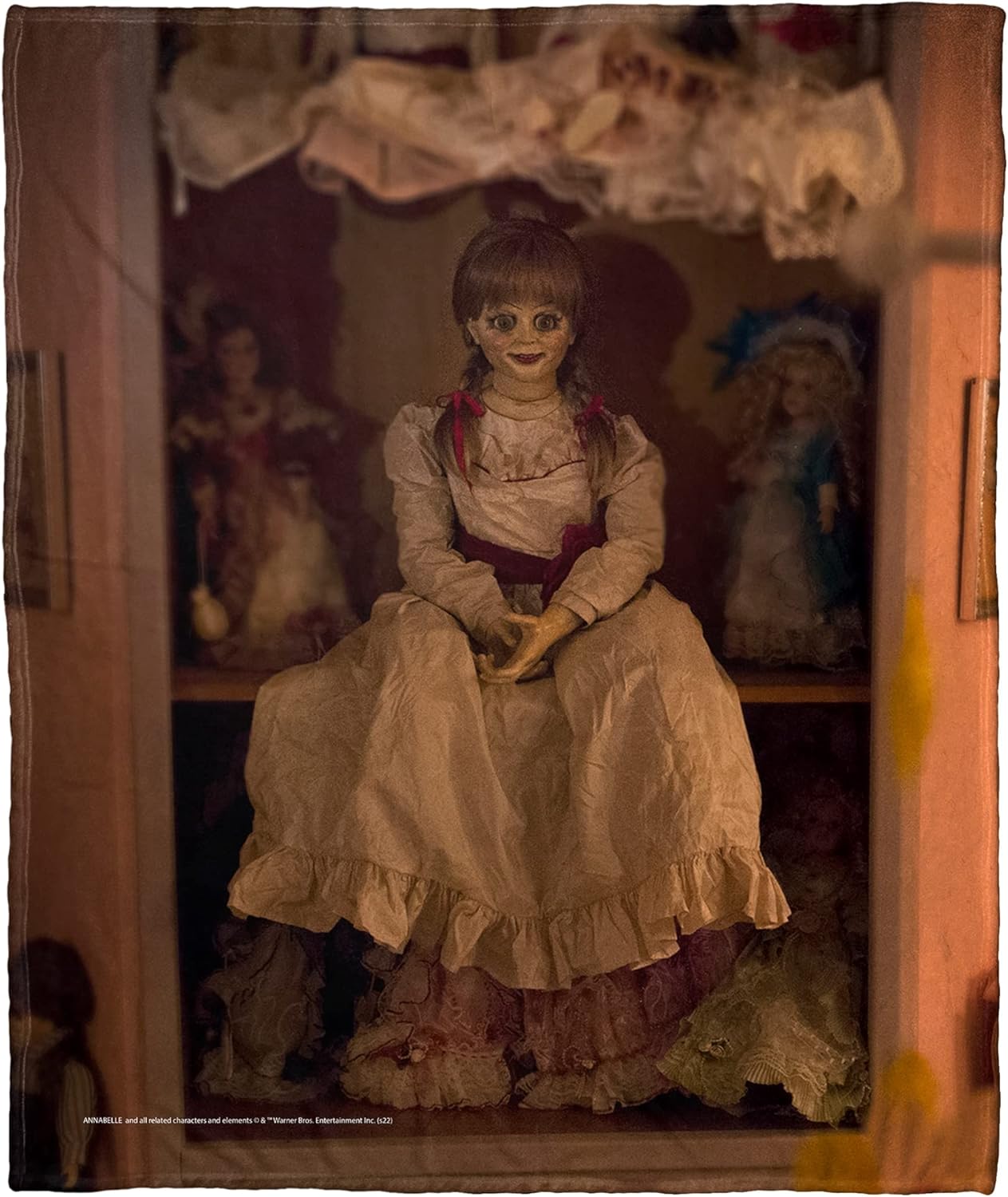 NORTHWEST Annabelle Silk Touch Throw Blanket, 50" x 60", Creepy Doll