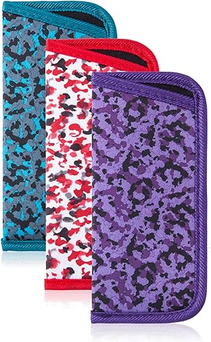 TRIUMPH VISION Paquete de 3 bolsas para lentes delgadas, bolsa suave para gafas, funda de tela portátil para gafas de sol