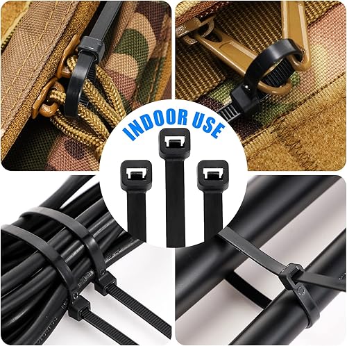 Miniatura 6 de 3000 piezas bridas para cables resistentes a granel, bridas de nailon autobloqueantes para plantas, jardinería, agricultura, rejilla, valla de pared