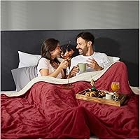 Vista 9 de Sacred Weapon - Manta impermeable para cama – Mini manta Sherpa y forro polar – Manta impermeable para sofá y protector de colchón, absorbente, Beige