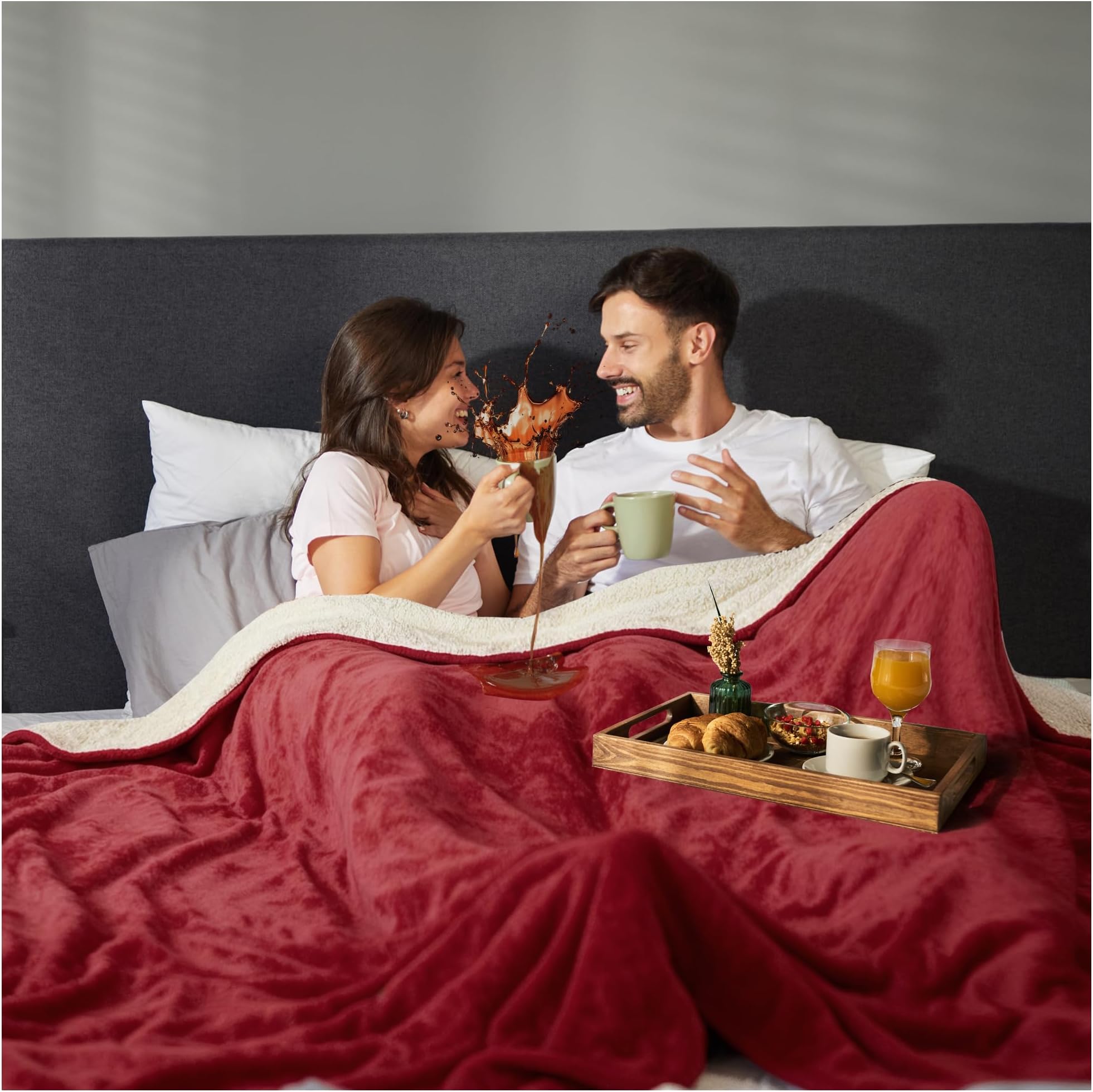 Sacred Weapon Waterproof Blanket for Bed โ Menstrual, Intimacy & Receiving Waterproof Throw Blanket and Mattress Protector -Cozy Splash Blanket. Plush Sherpa & Fleece Blanket -Absorbs 30oz -80"x 50"