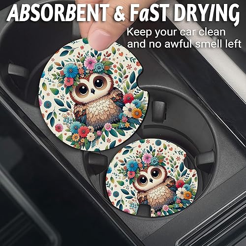 Miniatura 8 de Posavasos de automóvil para portavasos de automóvil, 2 unidades, portavasos para automóvil, tapete de goma antideslizante con muesca para dedo,