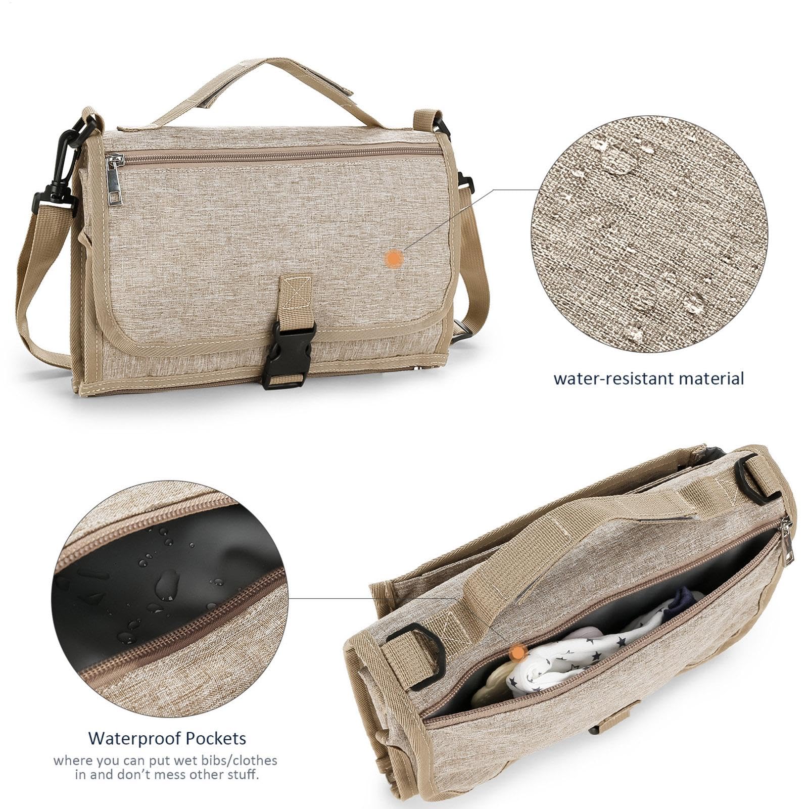Tapis à langer à langer - Tapis à langer imperméable et pliable, portable et compact pour bébé