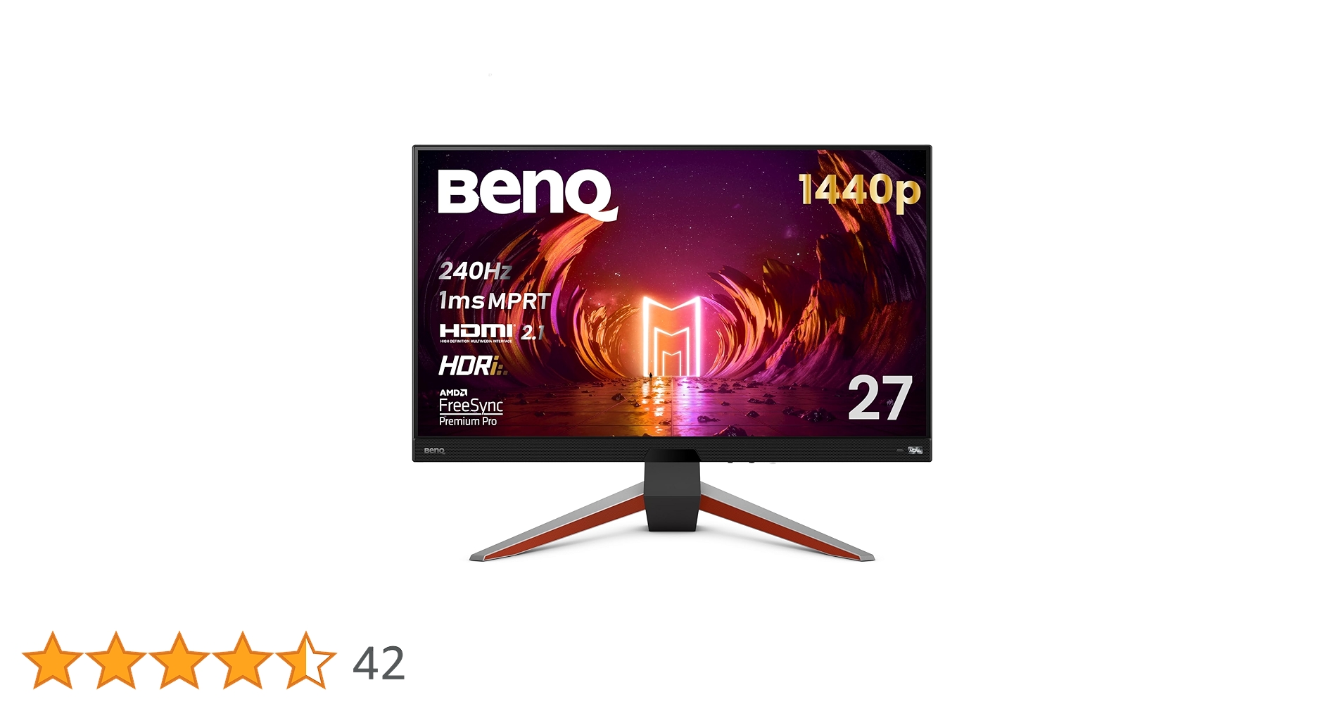 【美品】BenQ EX270QM WQHD 240Hz 27in MOBIUZ 240Hz 1ms GtG HDMI2.1 遊戲護眼螢幕EX270QM 購買頁