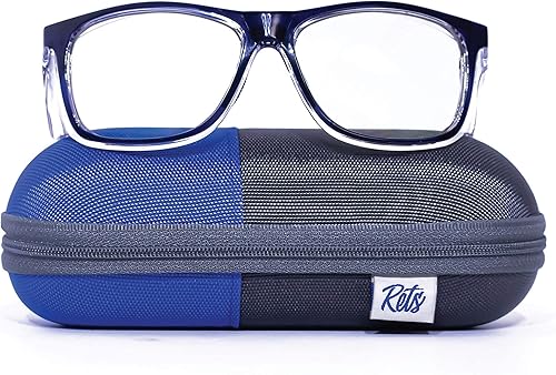 Miniatura 6 de RETS Anteojos de seguridad antivaho  Gafas protectoras elegantes de moda con protectores laterales transparentes  ANSI Z87.1  Gafas de seguridad