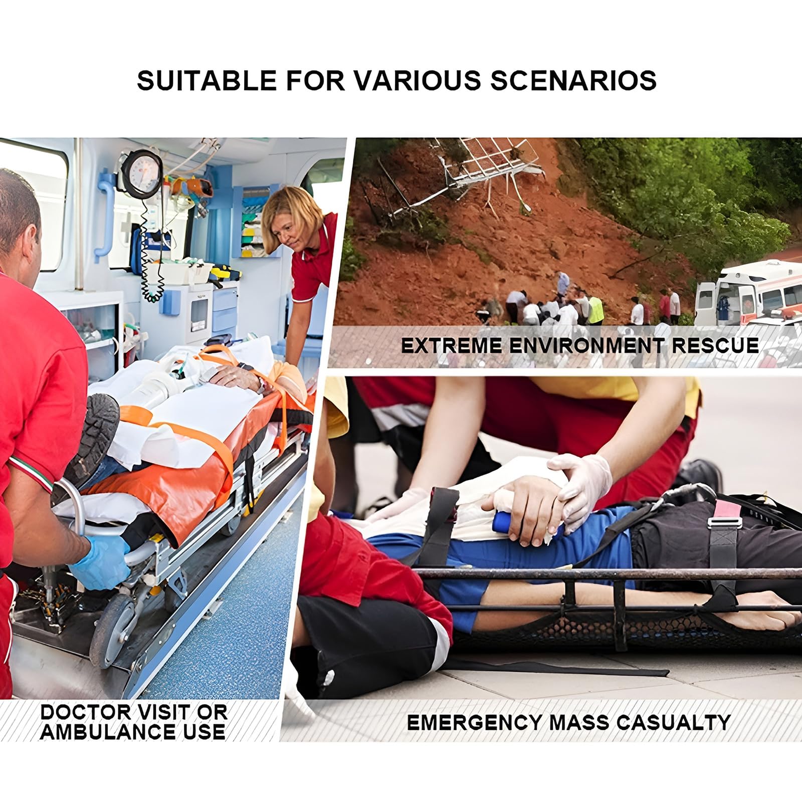 Dispositivo Di Estricazione Tattico Pieghevole, Giacca Di Immobilizzazione Spinale Con Custodia Per Vigili Del Fuoco E Soccorritori Di Emergenza
