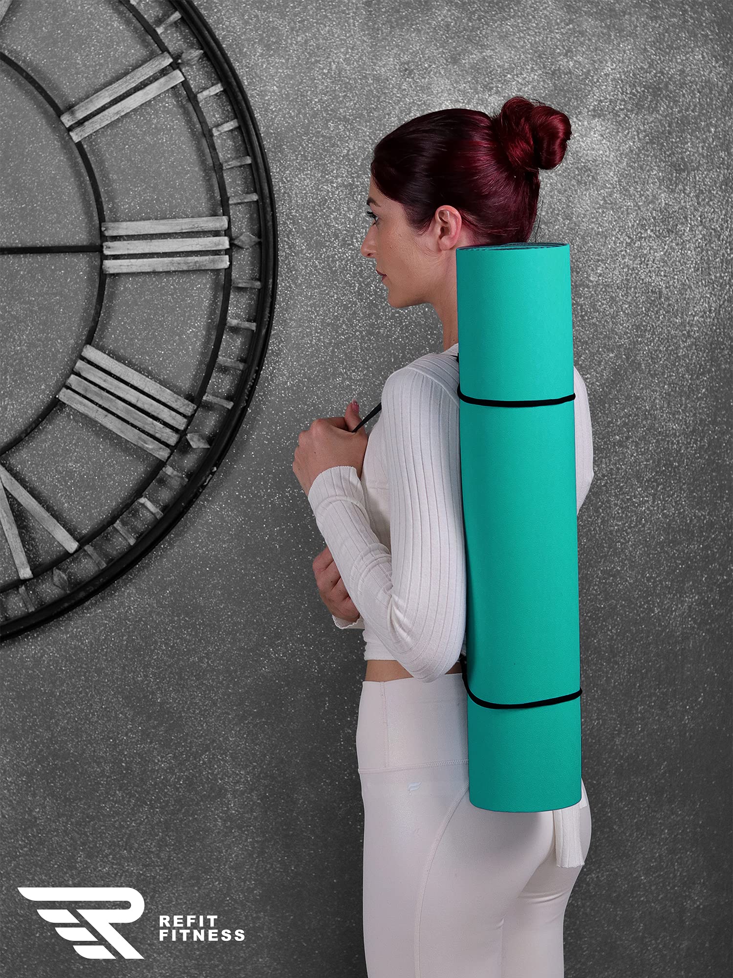 Tappetino da yoga 190 x 60 x 0,6 cm [GeckoGrip & Sensi-Plus TPE] tappetino da yoga antiscivolo privo di sostanze nocive + tracolla – Tappetino sportivo per ginnastica sport – ora