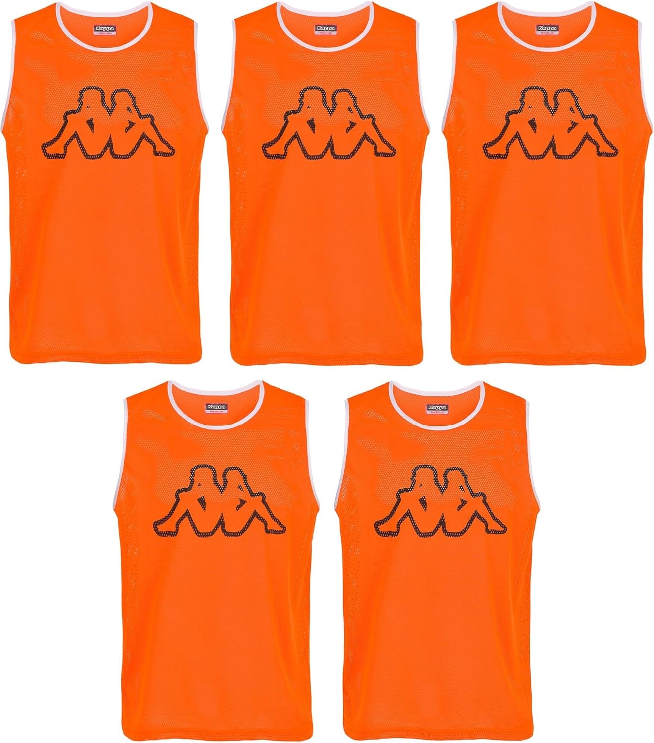 KAPPA IT Kids' Orange Tank Top, 12Y, Jersey - NIPOLA 2 5PACK, Football, Unisex-Youth