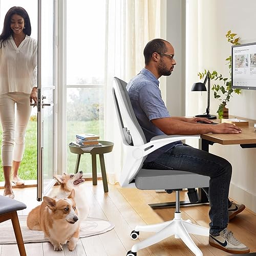 Miniatura 8 de Escritorio de malla para computadora de oficina, silla ejecutiva gerencial, ergonómica, respaldo alto, cómodas sillas giratorias para el hogar con