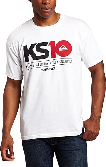 Quiksilver Men S Kelly Slater Ten Time World Champion Ks10 Tee White Large Amazon Com