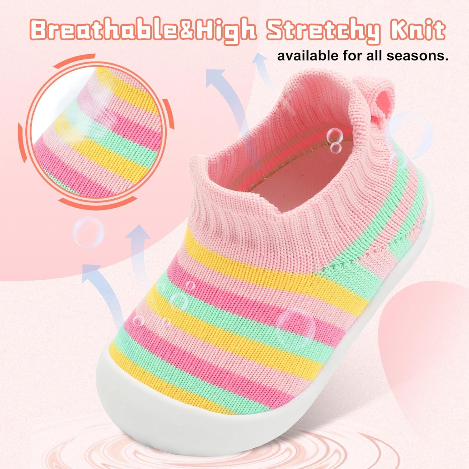 Centipede Demon Baby Shoes Baby Boys Girls Sock Shoes Breathable Infants Toddlers Slippers Indoor Outdoor Boots First Walking Shoe Slip On Sneakers Non Slip with Soft Rubber Soles - Image 4