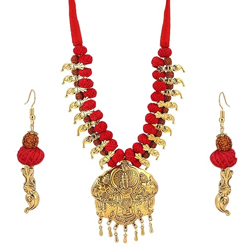 TANDRA'S Fashion RUDRAKSH Temple Necklace Set for Women and Girls