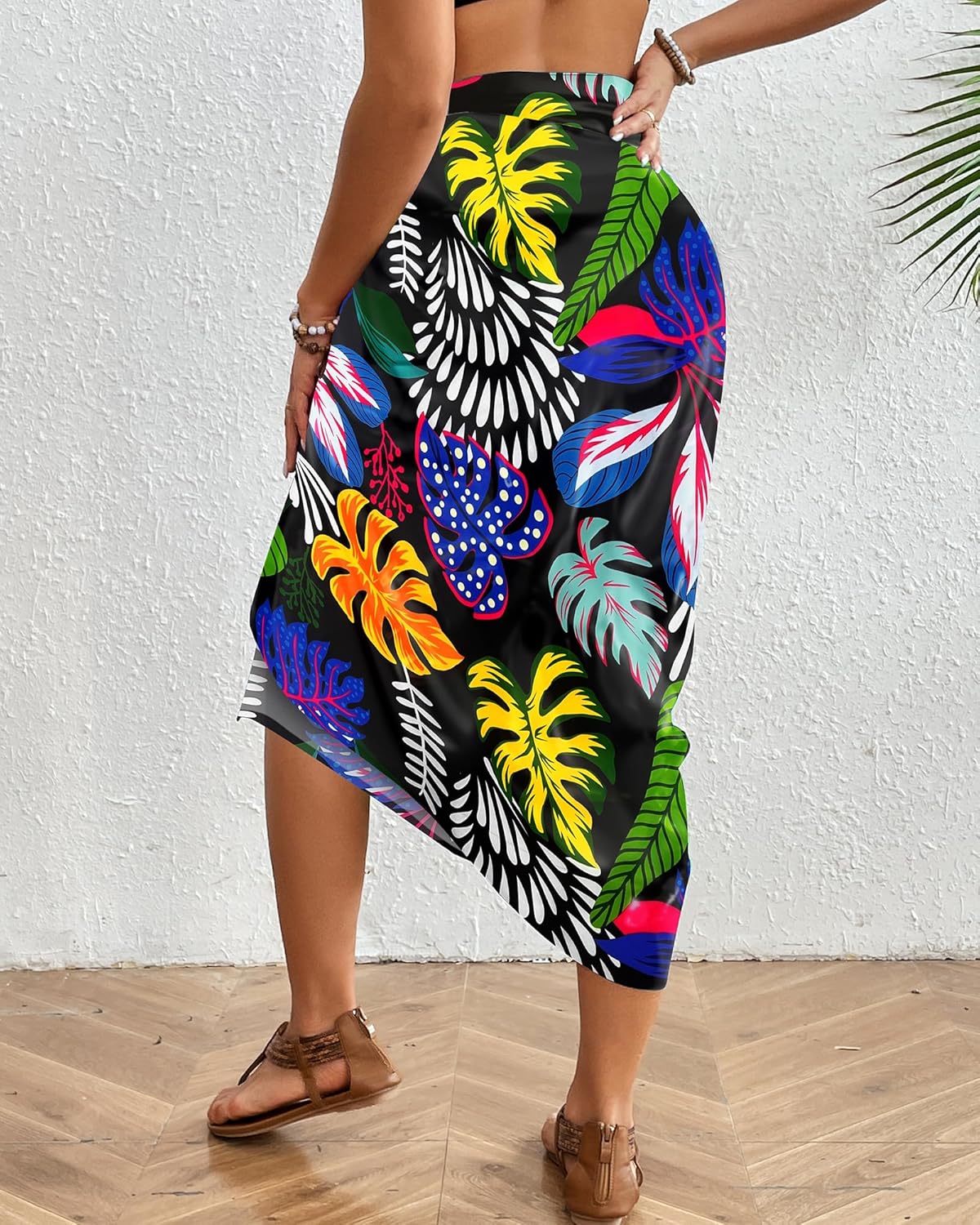 Bsubseach Women Sarong Swimsuit Coverups Long Pareo Bikini Wraps Skirt Beach Bathing Suit Cover Up - Image 7