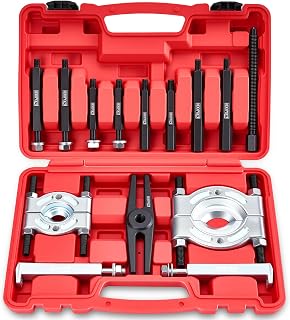 KOOPOOL 5 Ton Bearing Puller Kit 14pc - Separator Splitter Set with 2'' & 3'' Jaws for Wheel Hubs, Gears, Pinions on Cars Trucks ATVs
