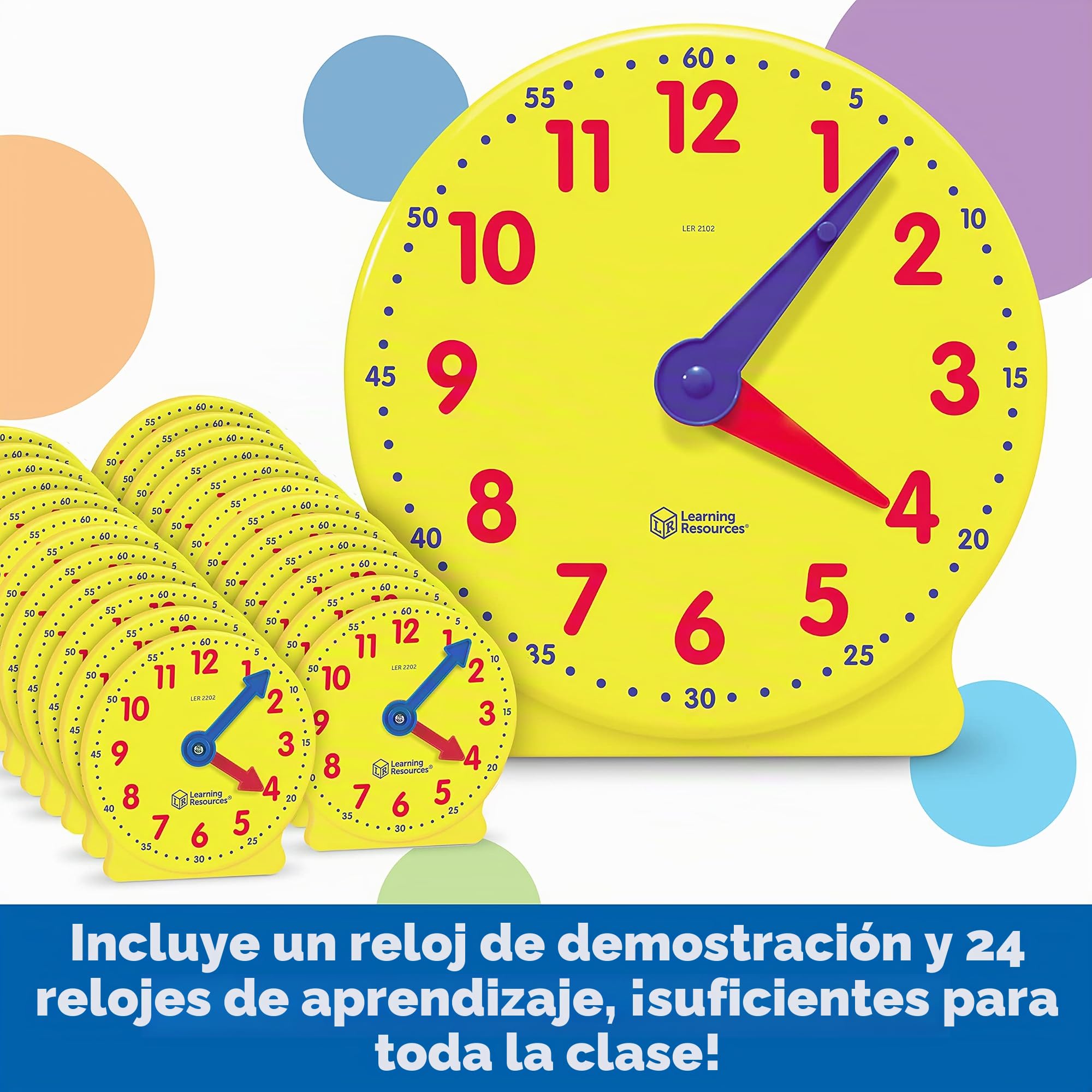 Learning Resources Kit de Relojes para el Aula Big Time