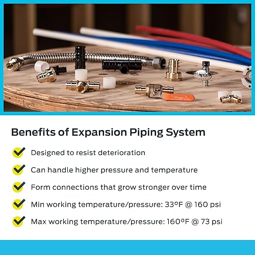 Miniatura 4 de SharkBite Adaptador de sudor FNPT de expansión de 34 x 34 pulgadas para tubería PEX-A, accesorios de plomería de latón, adaptador NPT hembra para