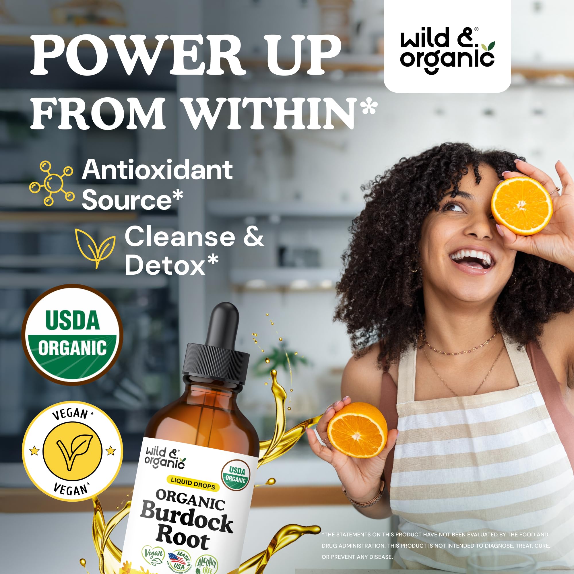 USDA Organic Burdock Root Tincture - Antioxidant & Detox Support - 4 oz — Amazon image 2