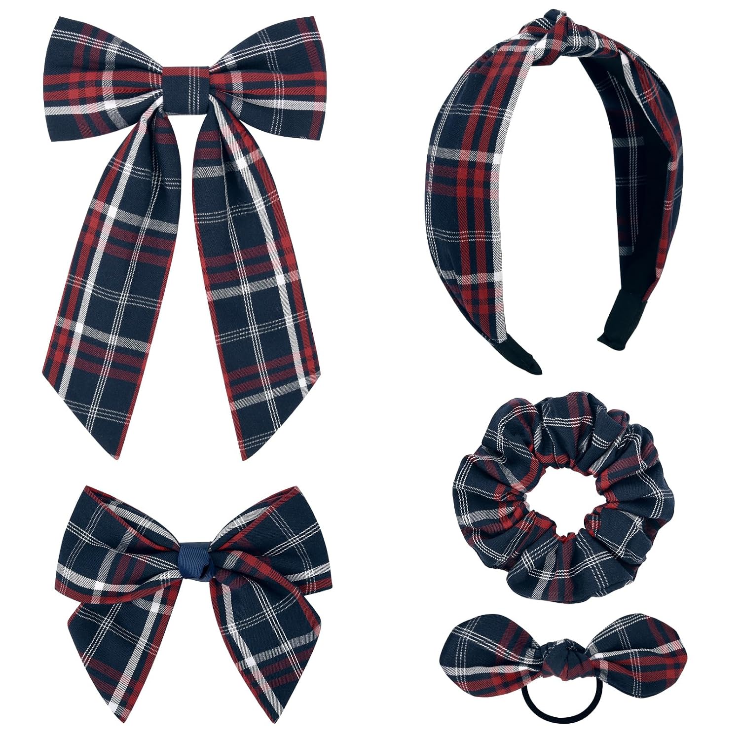 DEEKA Long Tail Hair Bows Set for Little Girls