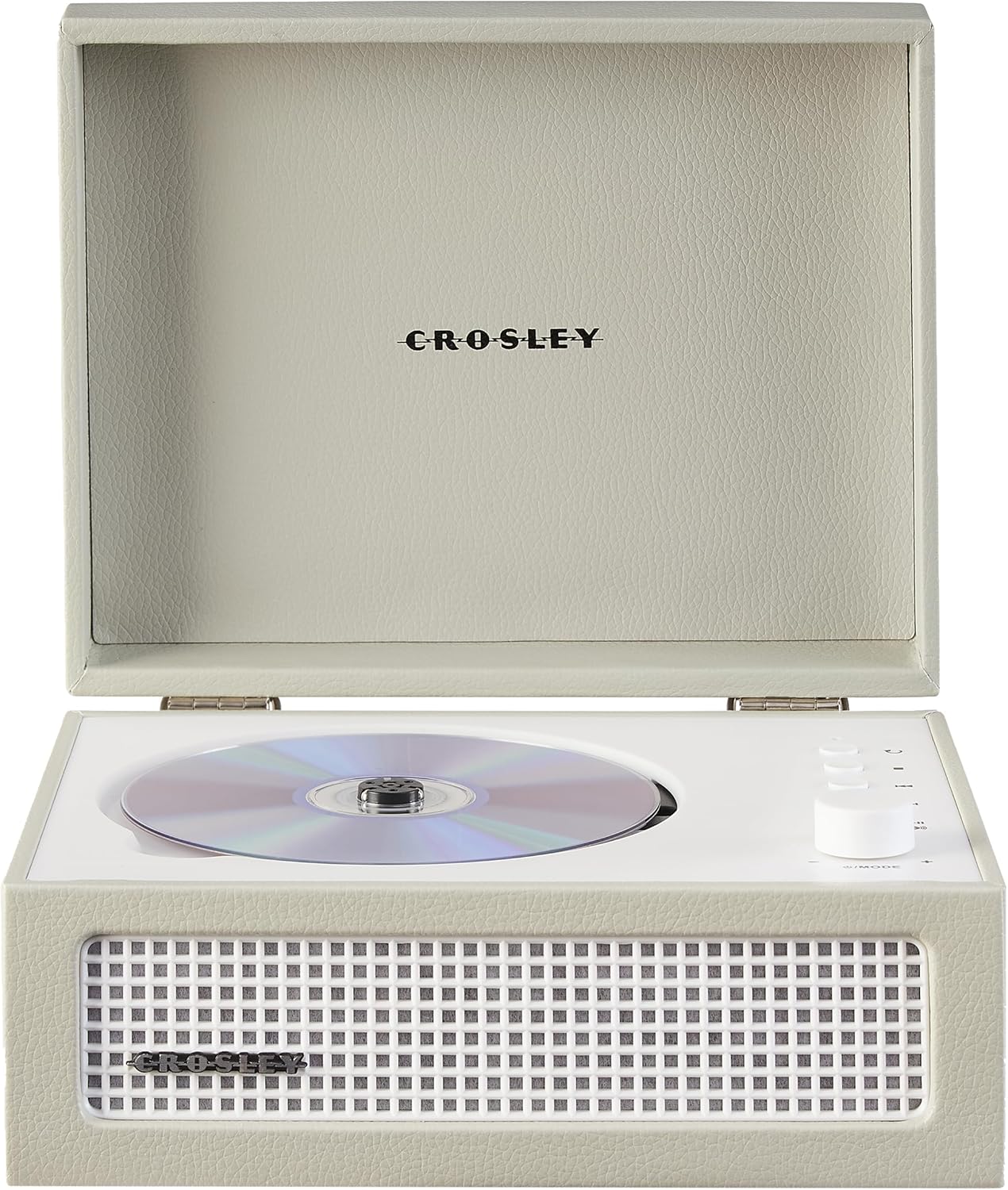 Crosley CR3517A-DU Voyager Retro Portable CD Player with Stereo Bluetooth Speakers and FM Radio, Dune