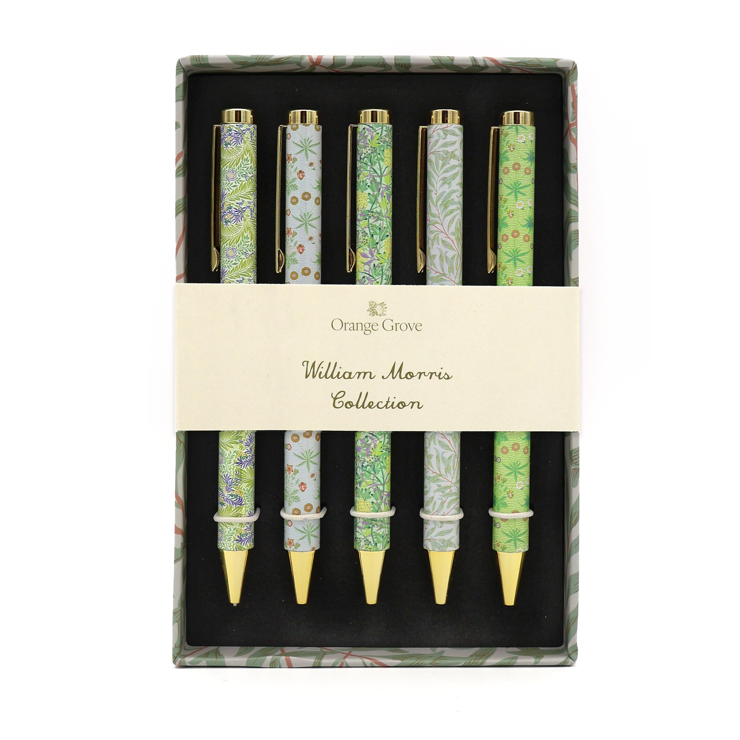 Robert Frederick William Morris Mixed Design Ballpoint Pens in Gift Box – Set of 5 Pens