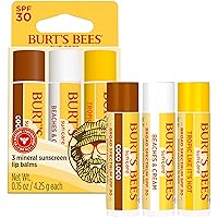 Vista 15 de Burt's Bees Bálsamo labial SPF 30, Island Getaway - Coco Loco, Beaches & Cream, Tropic Like It's Hot, cuidado solar resistente al agua, tratamiento