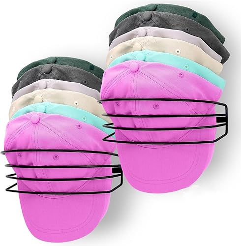 Miniatura 2 de MATELOTI Perchero para sombreros para pared y puerta, paquete de 3 organizadores de sombreros para gorras de béisbol, soporte de ganchos de acero