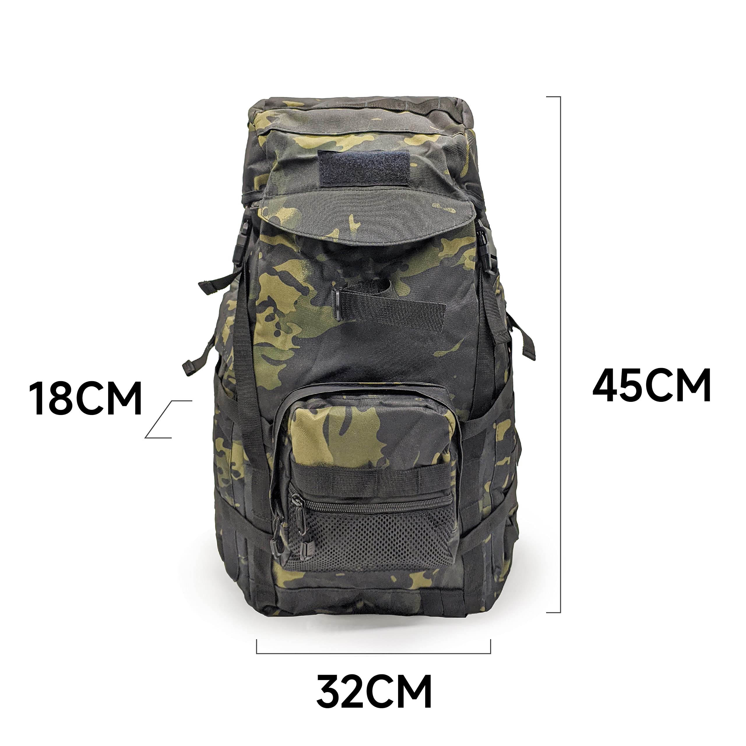 Alephnull Zewnętrzny plecak taktyczny 60 l, plecak turystyczny, wodoodporny plecak podróżny, CP, 60L, Plecaki do plecaka