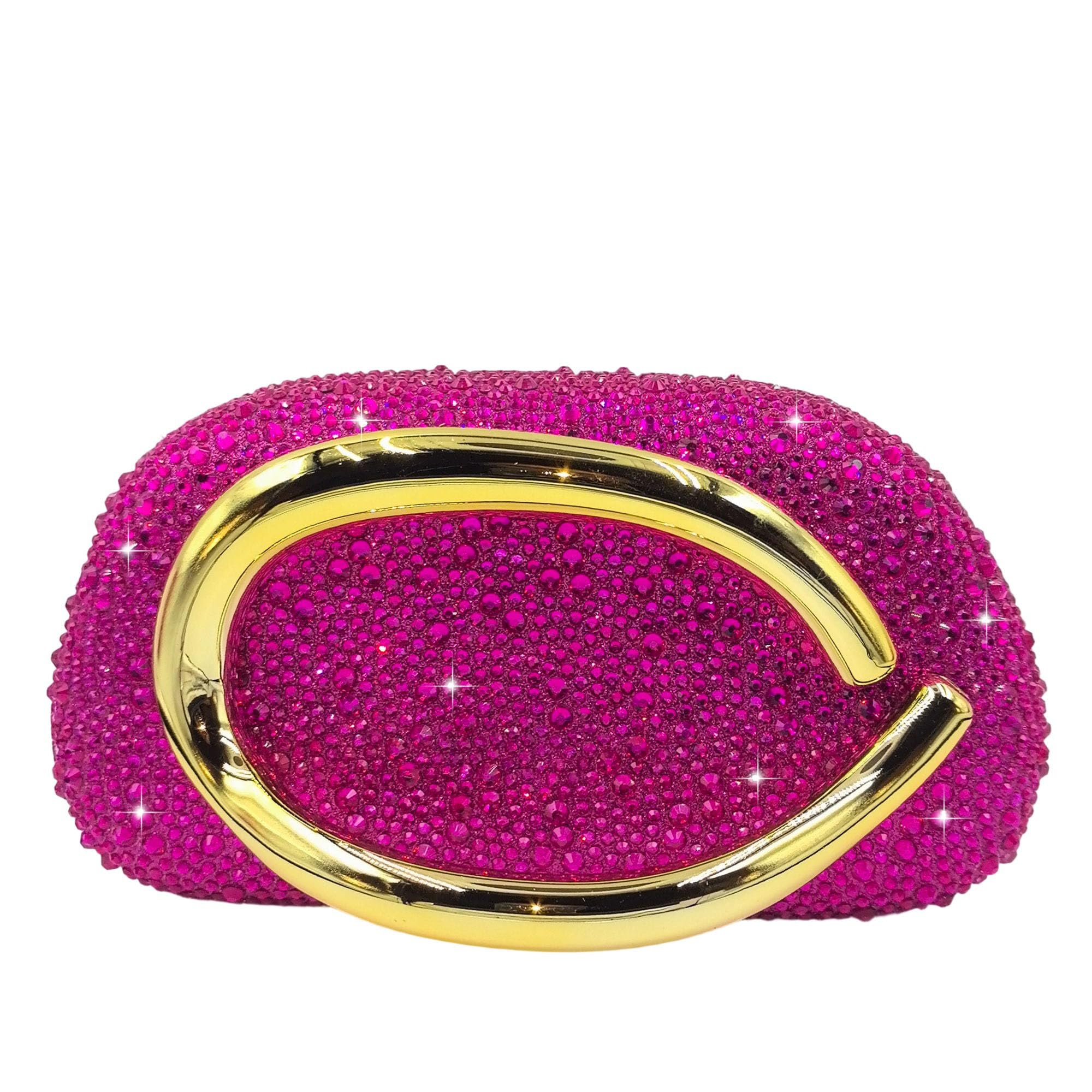 Boutique De FGG Mini Rhinestone Clutch Purses for Women Dressy,Sparkly Evening Bags,Wedding Bridal Crystal Clutch Handbag