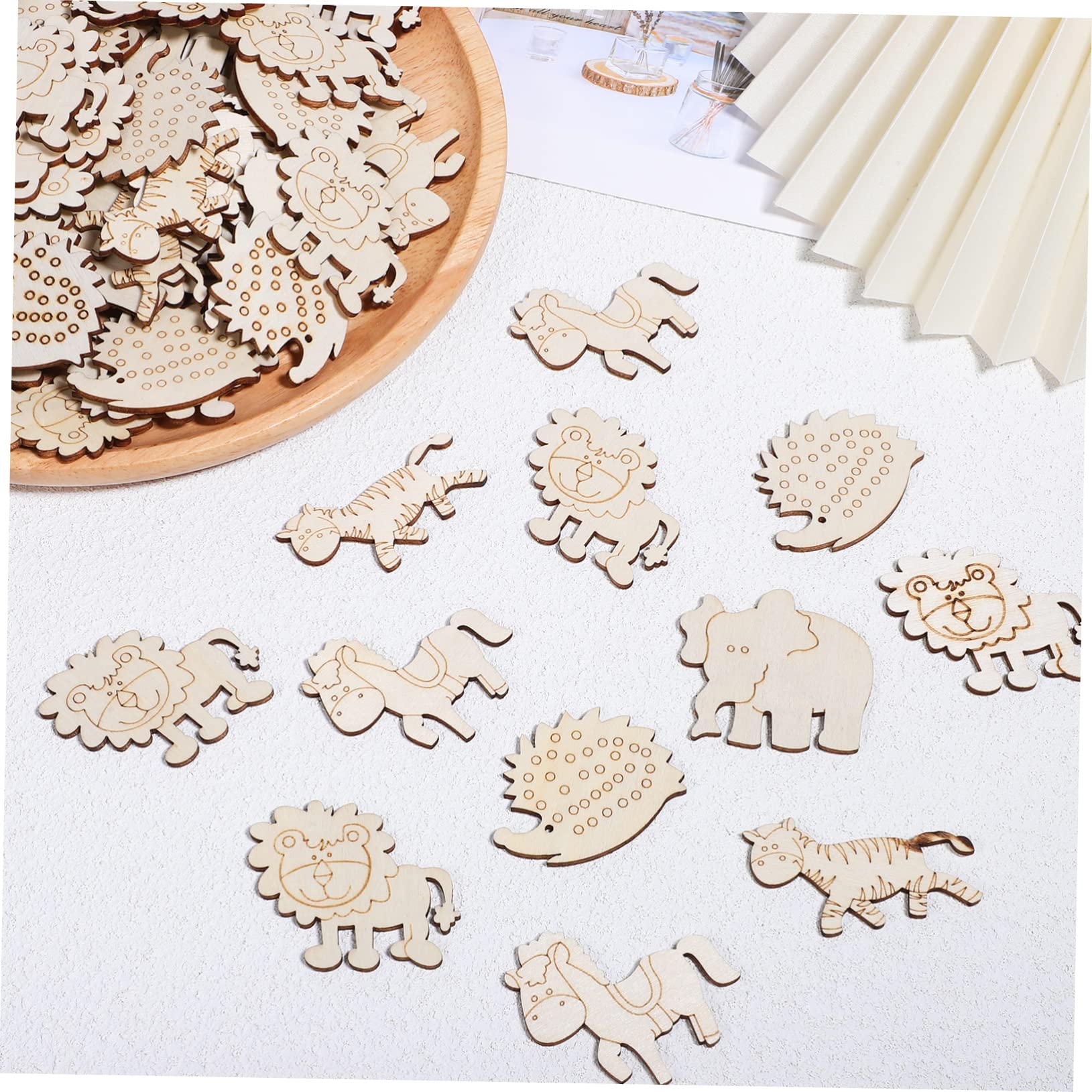 NUOBESTY 100pcs Unfinished Wood Round Balls Round Wooden...