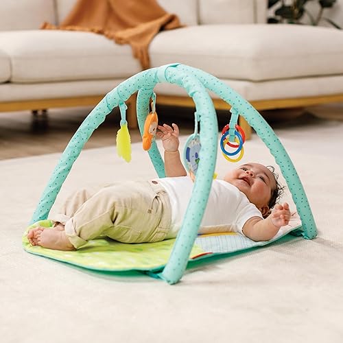 Miniatura 9 de Infantino Kick 'n Keys - Piano musical 7 en 1, gimnasio de actividades con posicionador de asiento, 7 modos de juego, tiempo boca abajo y juguetes