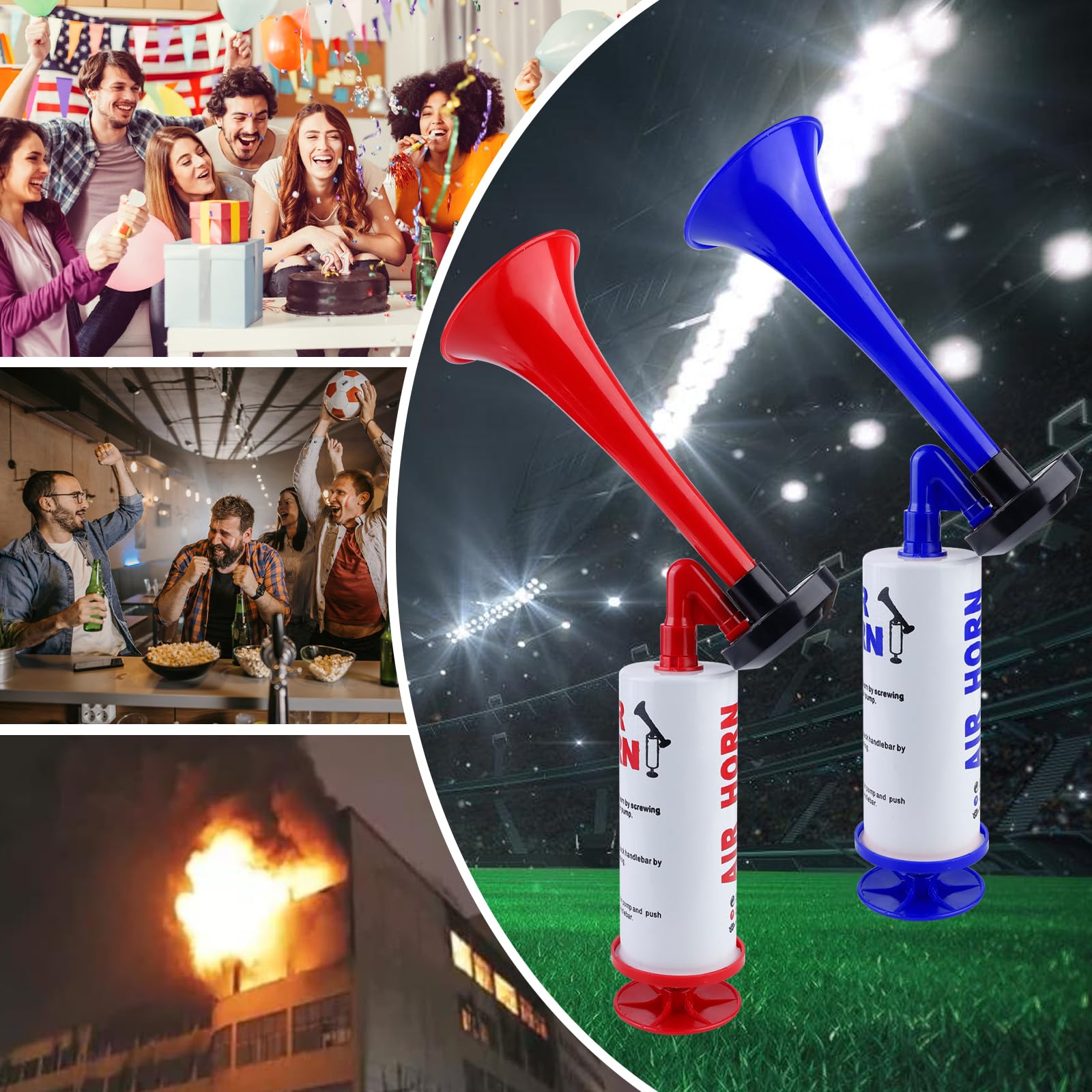 2 szt. trąbki stadion głośny klakson, klakson powietrzny, dźwiękowy trąbka dźwiękowa, trąbka na sprężone powietrze, trąbki fanfary, klakson, klakson gazowy, jacht, samochód