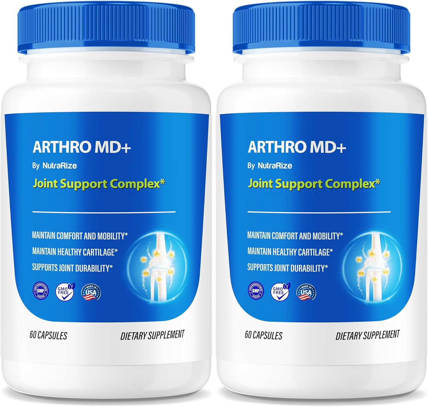 NutraRize (2 Pack) Arthro MD+ Capsules, Official Arthro MD Joint Support, All Natural Formula to Support Flexibility and Mobility, Premium Pills for Healthy Joints, Arthro M D Review (120 Capsules)