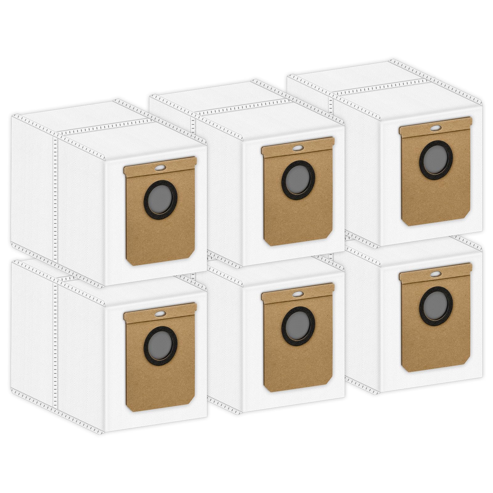 Photo 1 of (6 Pack) L50 L60 Hybrid Dust Bags Replacement Compatible With eufy L60/ L60 Hybrid/ L60 SES/ L50 SES/ L50 Series Self Empty Station, Robot Vacuum Bags, Filter Bags, Disposable Canister Bags