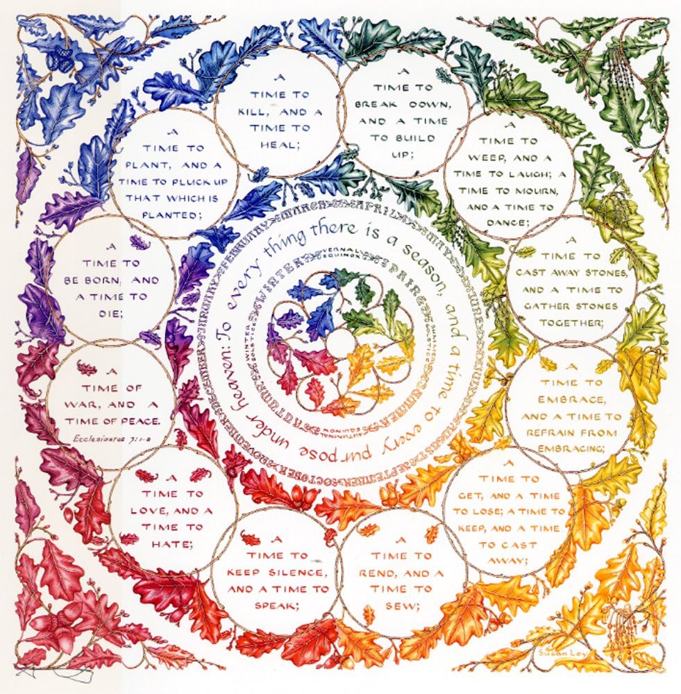 Literary Calligraphy Ecclesiastes 3: 1-8" Art Print By Susan Loy