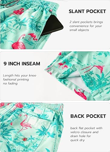 Miniatura 3 de APTRO - Traje de baño para hombre de secado rápido de 9 pulgadas, trajes de baño de playa grandes y altos