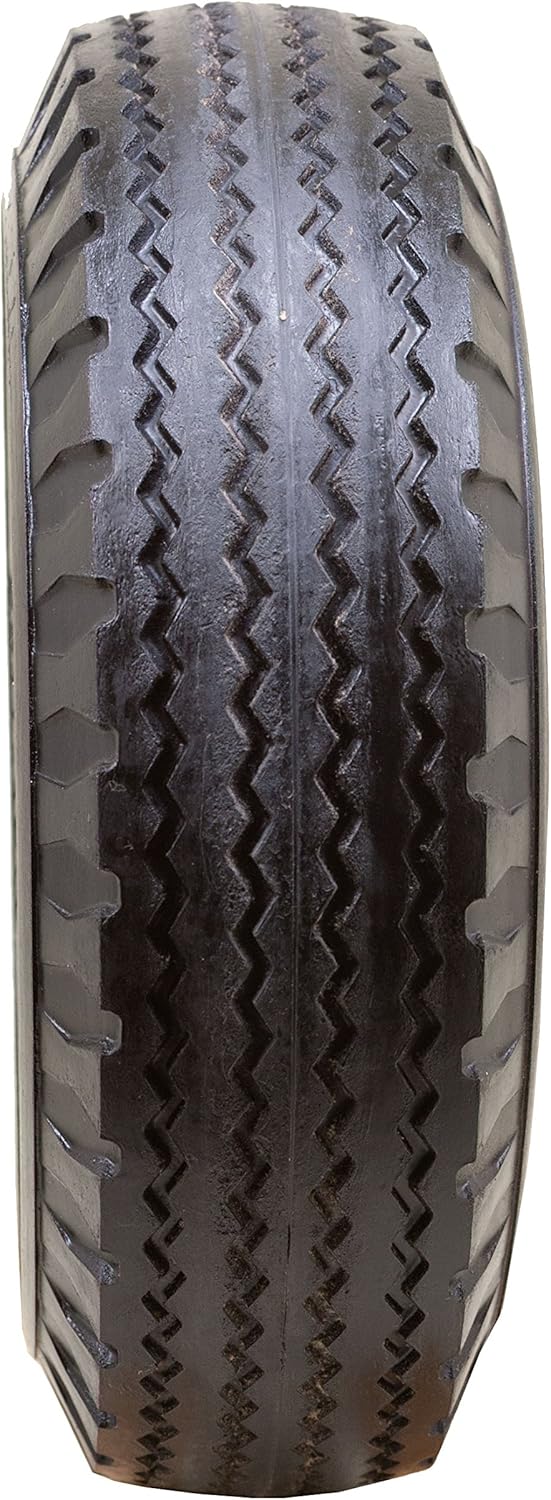 Marathon 4.10/3.50-6" Flat Free, Hand Truck / All Purpose Utility Tire on Wheel, 3" Centered Hub, 3/4" Bearings