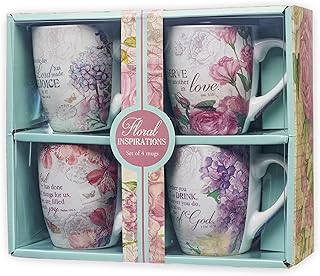 Christian Art Gifts Ceramic Coffee/Tea Mug Set for Women | Vintage Botan...