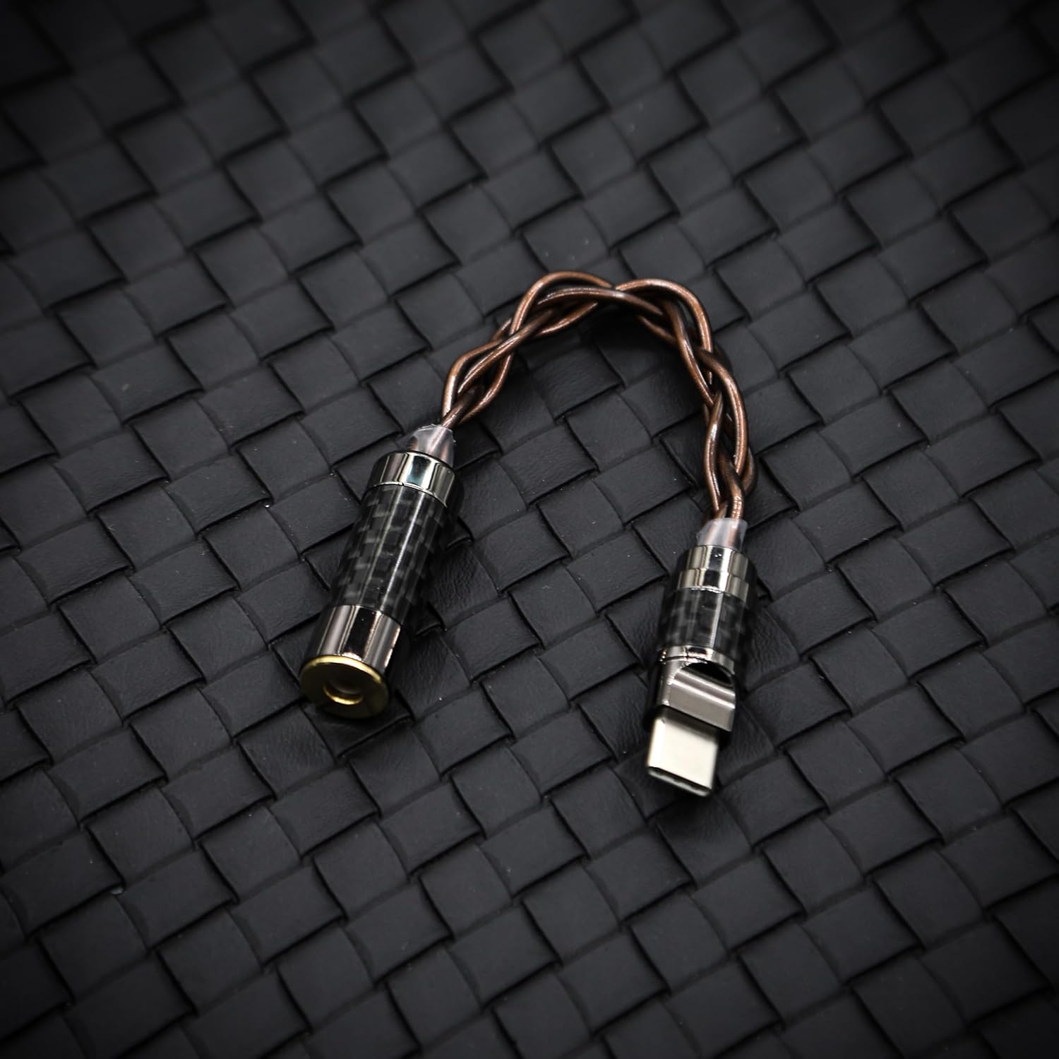 USB C Headphopne Jack Adapter,OCC 4 Cord Aux to USB C DAC Dongle with Dual Chip CX31993 MAX97220,Type-C to 3.5mm Headphone Adapter with in Ear Monitor Cable