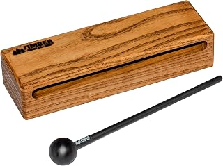 Timber Drum Co. 8" Solid Hardwood Wood Block Percussion - Made in USA, Includes Mallet & Feet, Rich Low Tone