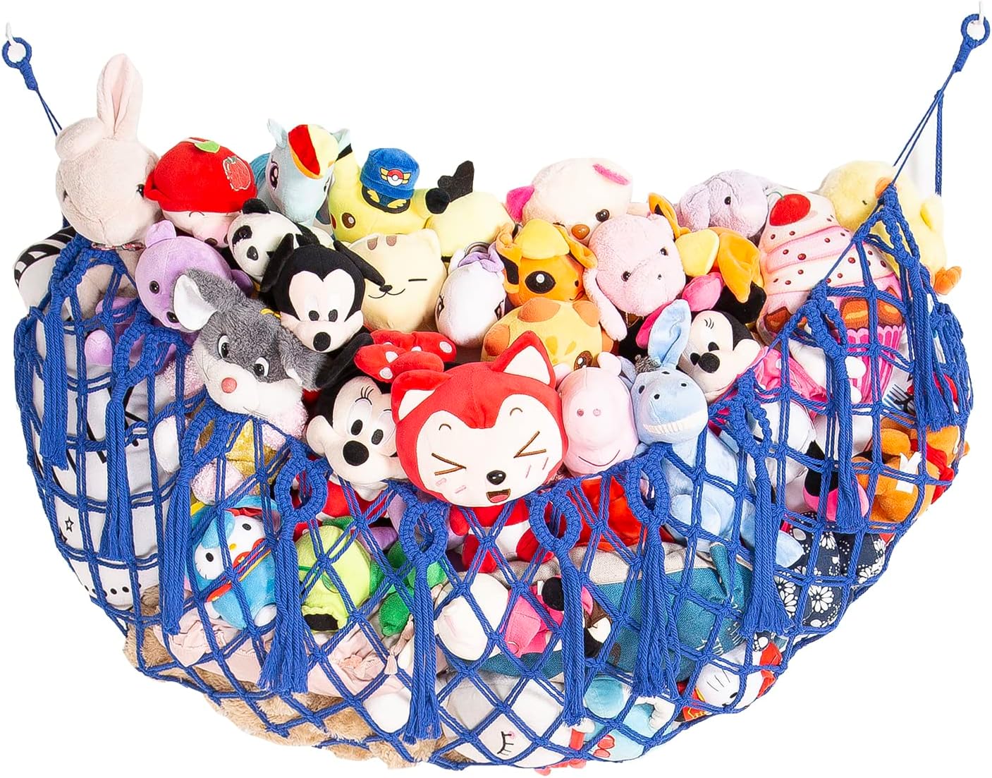 YKBU Stuffed Animal Net or Hammock Wall Hanging Net for Stuffed Animal Storage Macrame Toy Display Plush Toy Holder Soft Toy organizer for Nurery Kidroom Playroom