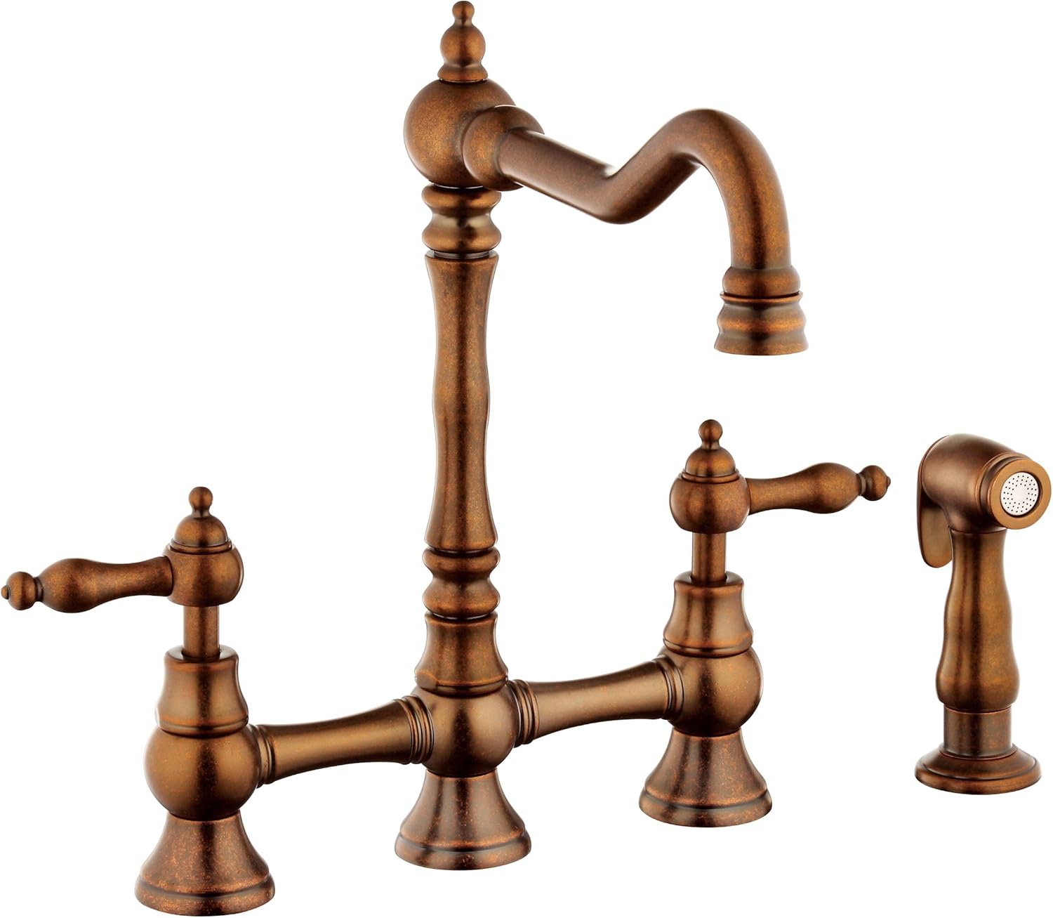 Belle Foret BFN11001TB Bridge Faucet, Tumbled Bronze - Touch On Kitchen ...